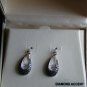 Diamond Accent Tear Drop Dangle Earrings
