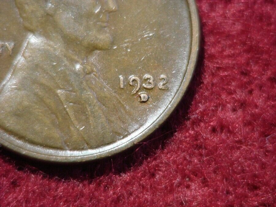 1932-D Lincoln Cent Repunched Mint Mark RPM D/D- XF