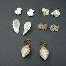 Vintage Shell & Mother of Pearl MOP Earring Lot of 5 Pairs