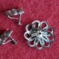 Tragedy Comedy Screw-Post Sterling Earrings & Brooch by Beau
