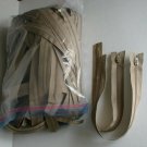 50- Beige "I" 19" Closed End, # 4.5, Non-Separating Zipper Lot