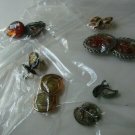 Vintage Clip-On & Screw-Post Earring Lot, 7 Diff Pairs