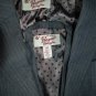 ORIGINAL PENGUIN MUNSINGWEAR JACKET/VEST GRAY LIGHT BLUE PINSTRIPES