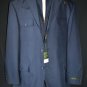 GIOVANNI TESTI HAND TAILORED SUIT WITH ATTACHED VEST NAVY BLUE