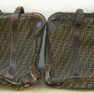 FENDI AUTHENTIC MADE IN ITALY PAIR LUGGAGES VINTAGE 1970s NEEDS PROFESSIONALLY RESTORED