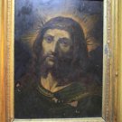 FROM XVI-XVII CENTURIES - IMMORTAL CHRIST WITH THORN CROWN. OIL ON COPPER. BAROQUE
