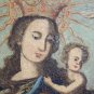 FROM XVII-XVIII CENTURIES. VIRGIN WITH CHILD. OIL ON CANVAS. COLONIAL TIMES