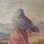 FROM XVIII-XIX CENTURIES - SHEPHERD WITH HERD IN THE STORM. OIL ON CANVAS SIGNED. SPAIN