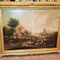 FROM ITALY. XVIII-XIX - LANDSCAPE WITH PEASANTS. OIL ON CANVAS.