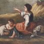 FROM ITALY. XVIII-XIX - LANDSCAPE WITH PEASANTS. OIL ON CANVAS.
