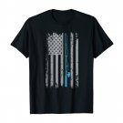 American Flag Fishing Shirt Vintage Fishing TshirtTee Shirt S-2XL