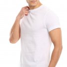 6-Pack, Premium Cotton Rich Men's Crew Neck T-Shirt  Undershirt (Slim - Tight Fit). Wh