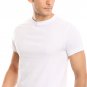 6-Pack, Premium Cotton Rich Men's Crew Neck T-Shirt Undershirt (Slim - Tight Fit). Wh