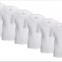 6-Pack, Premium Cotton Rich Men's Crew Neck T-Shirt Undershirt (Slim - Tight Fit). Wh