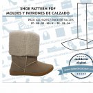 Shoe Pattern -  Digital PDF to download and print in real size