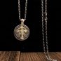 S925 Sterling Silver Necklace Jesus Cross round card Pendant Necklace