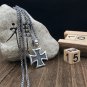 S925 Sterling Silver Necklace skull head Cross Pendant Necklace