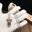 S925 Sterling Silver Necklace witch doll clown Pendant