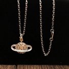 S925 Sterling Silver Necklace Indian style Saturn Pendant