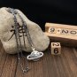 S925 Sterling Silver Necklace Indian style Saturn Pendant