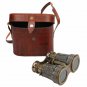 Brass Made Antique Binoculars With Leather Box Collectible Decoration Item