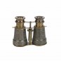 Brass Made Antique Binoculars With Leather Box Collectible Decoration Item