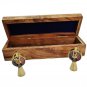 Set of 2 Brass Telegraph Keychain With Wooden Box Collectible Gift