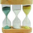 Handmade Indian Beautiful Attractive Wooden 3 Tube Sand Timer For Decoration