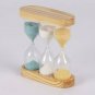 Handmade Indian Beautiful Attractive Wooden 3 Tube Sand Timer For Decoration