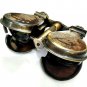 Beautiful Attractive Brass Binocular Telescope Flap Open For Office Decor
