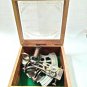 Antique Brass Nautical Sextant With Wooden Box Marine Collectible Gift