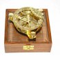 Brass Sundial Compass With Wooden Box Attractive Collectible Item For Decoration