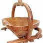 Wooden Handcrafted Apple Style Folding Fruit Bowl Tray Collectible Table Decor