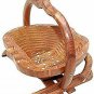 Wooden Handcrafted Apple Style Folding Fruit Bowl Tray Collectible Table Decor