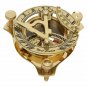 Brass Sundial Compass Shinny Triangle Shape Collectible Gift