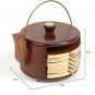 Wooden Tea Coaster Kettle Collectible Dinning Table Decorative