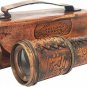 Brass Antique Attractive Telescope With Leather Box 14 Inch For Office Decor