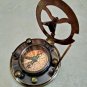 Indian Handmade Brass Round Shape Sundial Compass For Office Decoration