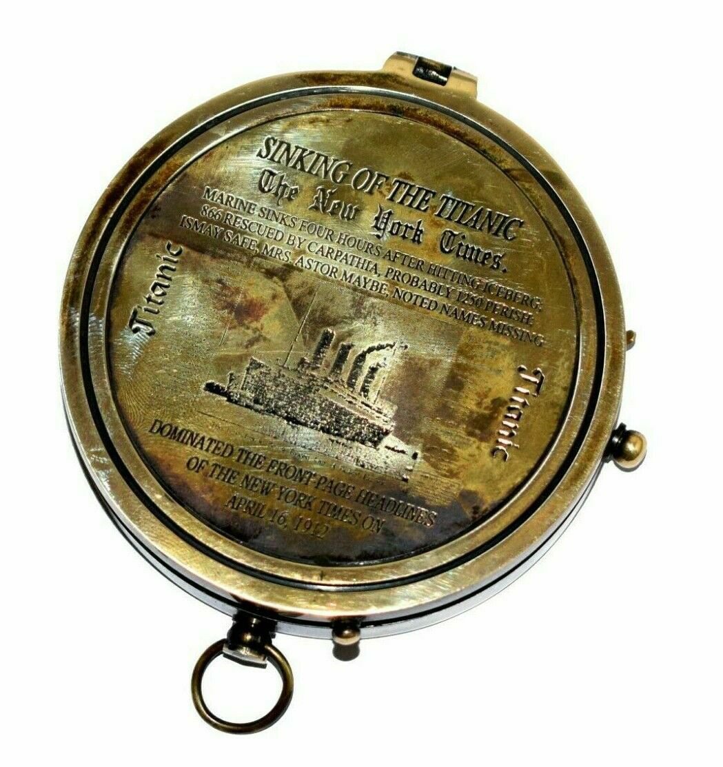 Brass Handmade Antique Titanic Compass Collectible Item For Office Decoration