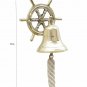 Brass Ship Wheel Door Bell Collectible Wall Hanging Decorative