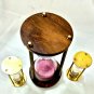 Wooden Sand Timer With Set Of 2 Brass Mini Sand Timer Collectible Gift