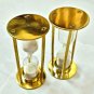 Wooden Sand Timer With Set Of 2 Brass Mini Sand Timer Collectible Gift