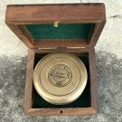 Brass Poem Compass Collectible Nautical With Wood Box Gift