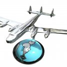 Aluminium Made Airplane Model Globe Base aircraft Desktop Decorative