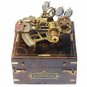 Antique Style Brass Nautical Sextant With Wooden Box Marine Collectible Gift