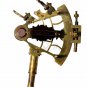 Antique Style Brass Nautical Sextant With Wooden Box Marine Collectible Gift