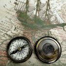 Antique finish Brass Nautical Poem Compass Collectible Gift 2 inch