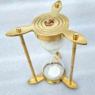 Brass Sand Timer White Sand Hourglass Collectible Nautical Gift