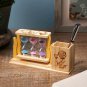 Wood sand timer 3 tube colorful Pen holder Tabletop Decorative Gift