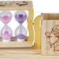 Wood sand timer 3 tube colorful Pen holder Tabletop Decorative Gift
